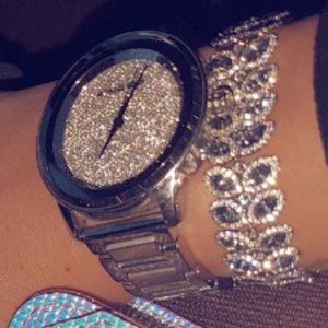 MICHAEL KORS Kinley Pavé Silver-Tone Watch -Rhinestone/Crystal Encrusted Face